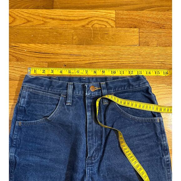 Wrangler Upcycled Cut Off Bermuda Long Cotton Frayed Jean Denim Shorts Size 30 - Picture 3 of 10